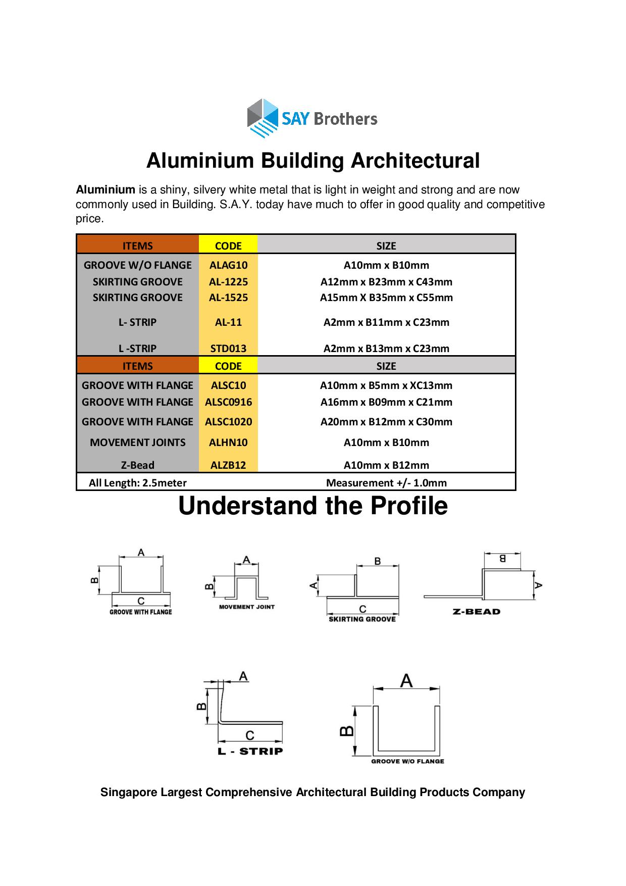 Aluminium Floor Strip