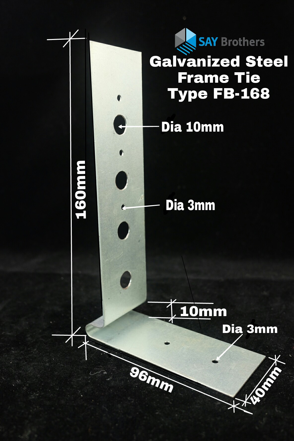 galvanized steel frame tie
